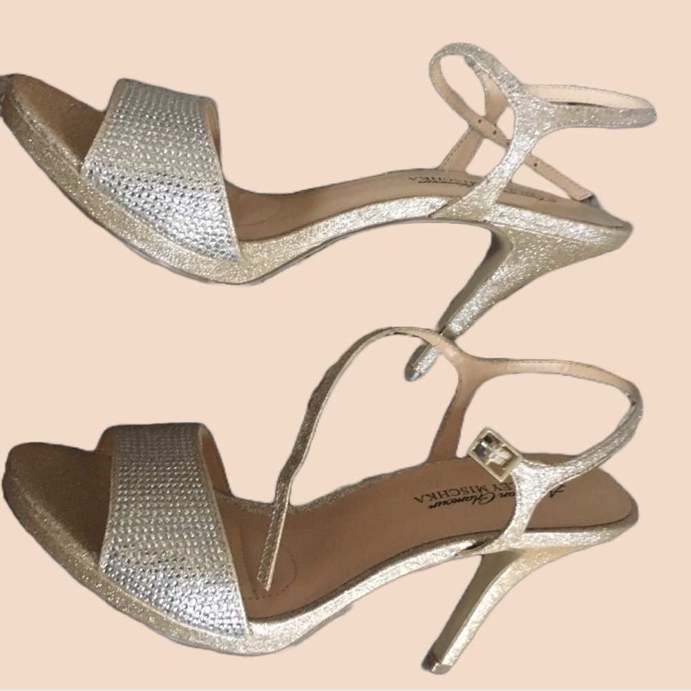 Gold and bling heels